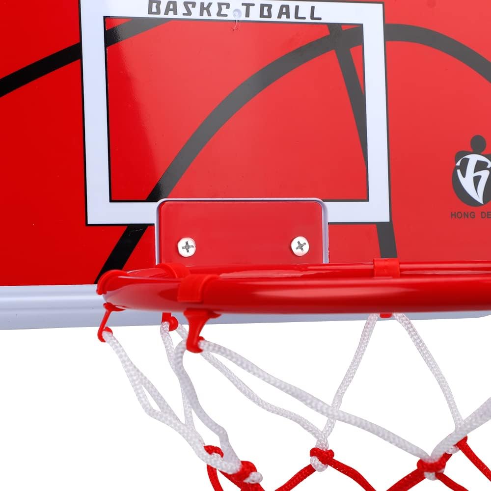 Indoor Basketball Hoop Set for Kids Adults, Mini Over The Door Hoop Set with 4 Mini 6" Balls for Wall Home Office, Upgarde Wall Mount Basketball Goal Sport Game for Boys Age 3-12 Years