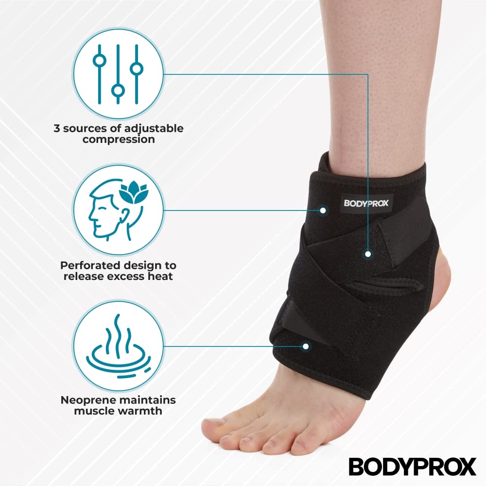 Ankle Support Brace, Breathable Neoprene Sleeve, Adjustable Wrap!