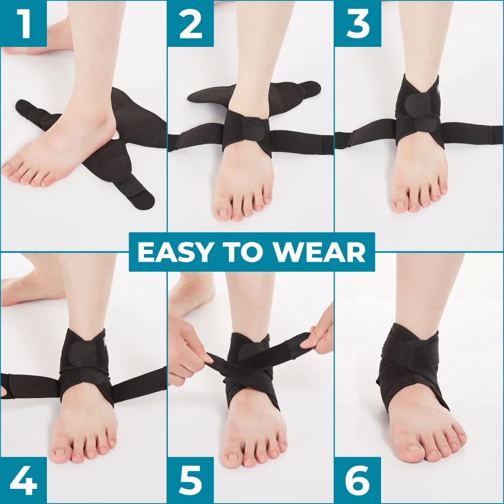 Ankle Support Brace, Breathable Neoprene Sleeve, Adjustable Wrap!
