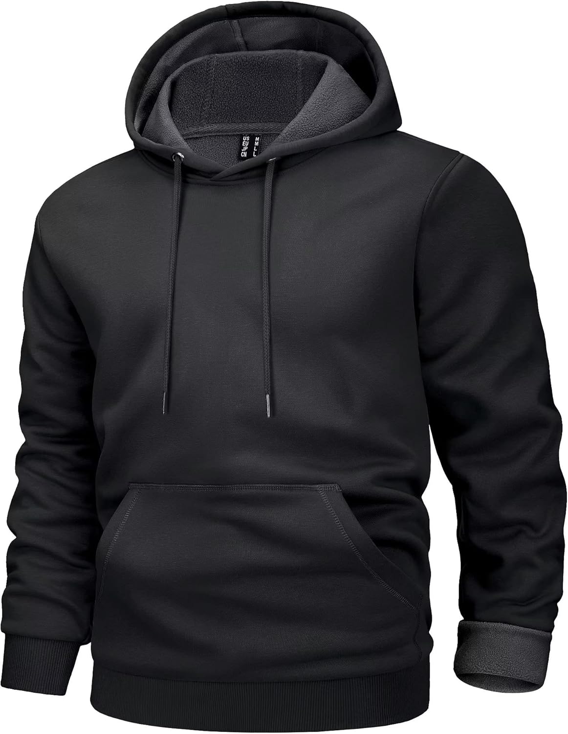 Men's Active Hoodies Fleece Lined Sweatshirts Casual Athletic Workout Pullover With Kangaroo Pocket