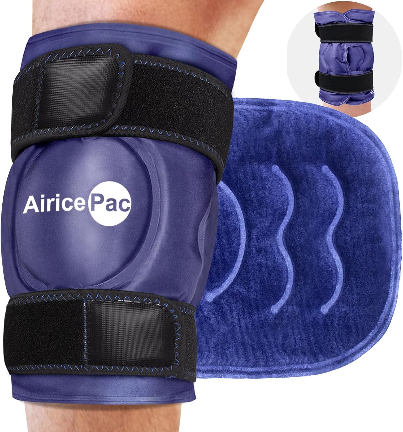 Ice Pack for Knee Pain Relief, Reusable Gel Ice Wrap for Injuries, Swelling, Knee Replacement Surgery, Cold Compress Therapy for Arthritis, Meniscus Tear and ACL, Blue