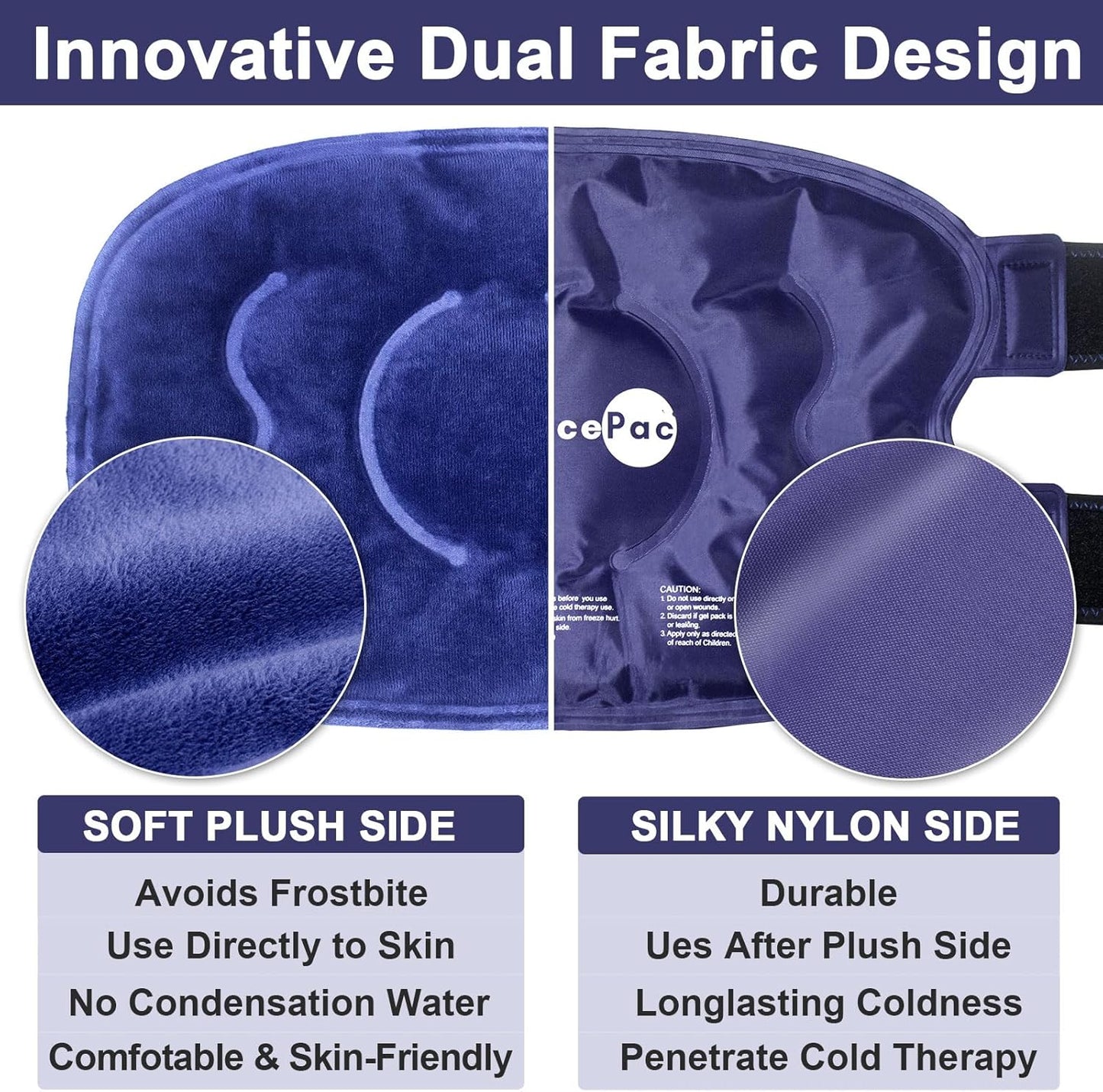 Ice Pack for Knee Pain Relief, Reusable Gel Ice Wrap for Injuries, Swelling, Knee Replacement Surgery, Cold Compress Therapy for Arthritis, Meniscus Tear and ACL, Blue