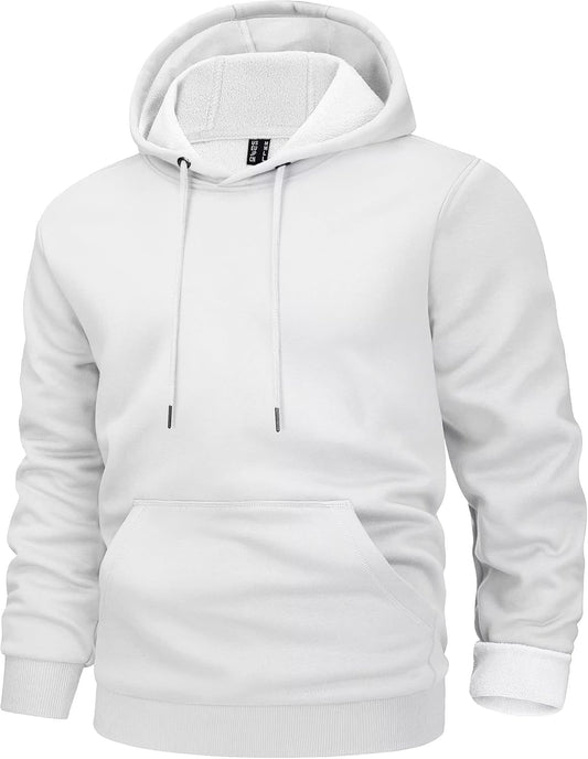 Men's Active Hoodies Fleece Lined Sweatshirts Casual Athletic Workout Pullover With Kangaroo Pocket