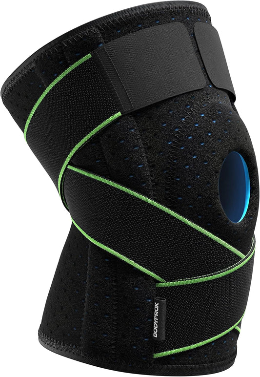 Knee Brace with Side Stabilizers & Patella Gel Pads for Knee Support